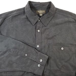 Tommy Bahama Island Soft 100% Tencel Black Shirt